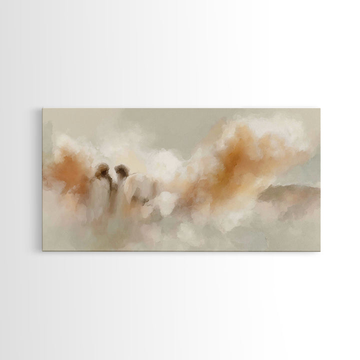 Softened Whispers – Framed Canvas Print – Minimalist Christian Art – Abstract Christian Art – Christian Wall Art – Subtle Christian Art – C