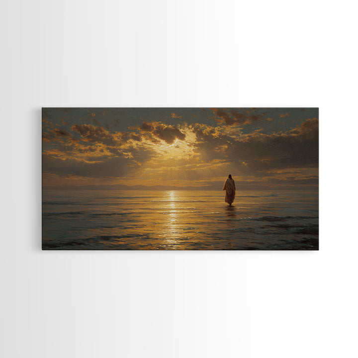 Sacred Dawn – Framed Canvas Print – Christian Wall Art – Jesus Painting – Christian Art Canvas – Christian Christmas Art – Christian Decor