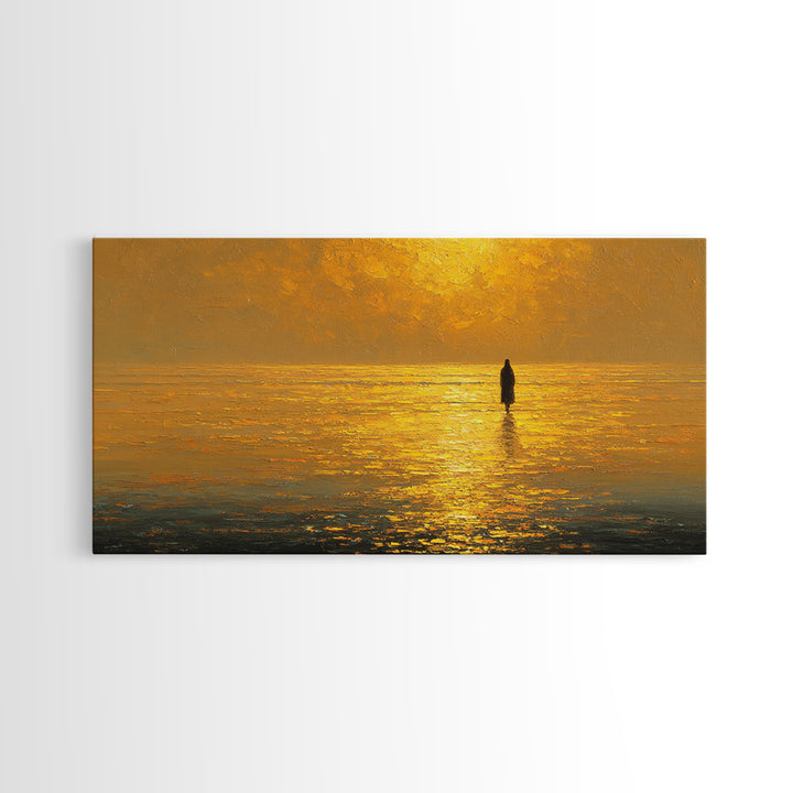 Celestial Path – Framed Canvas Print – Jesus Painting – Christian Wall Art – Modern Christian Art – Christian Art Print – Christian Christm
