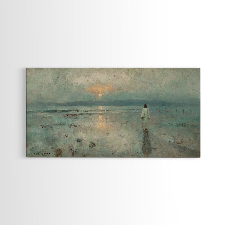 Horizon Grace – Framed Canvas Print – Christian Art Work – Jesus Canvas Art – Christian Wall Art – Subtle Christian Art – Christian Decor F