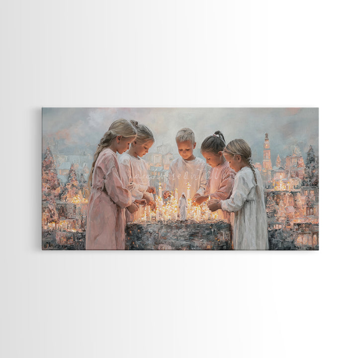 Circle Of Grace – Framed Canvas Print – Christian Wall Art – Christian Art Canvas – Framed Christmas Art – Christian Christmas Art – Christ