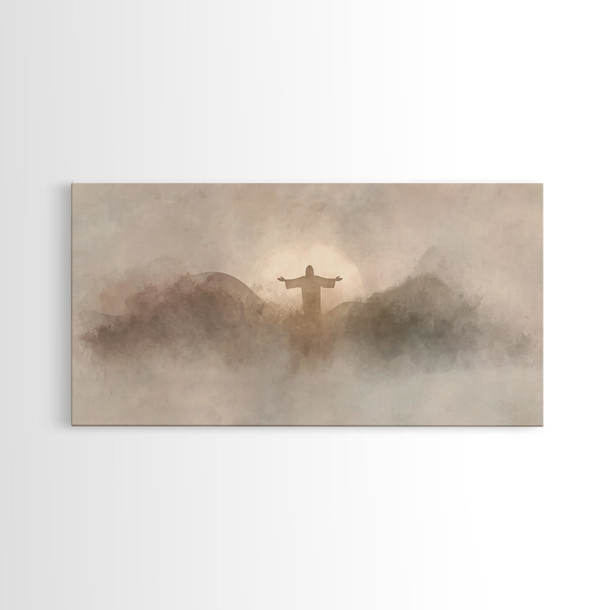 Rising In Grace - Framed Canvas Print - Christian Art Canvas - Jesus P ...