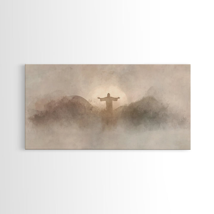 Rising In Grace - Framed Canvas Print - Christian Art Canvas - Jesus Painting - Christian Wall Art - Christian Art - Christian Gift Ideas