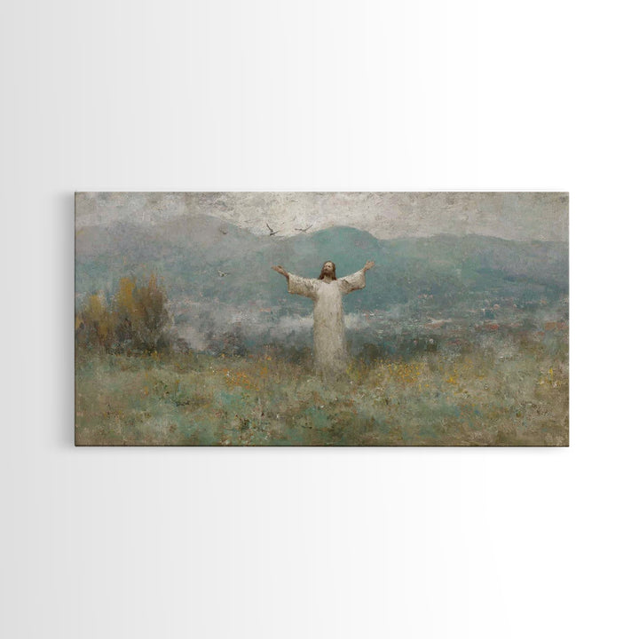Valley Of Hope - Framed Canvas Print - Christian Wall Art - Christian Art Canvas - Christian Painting - Jesus Painting - Christian Decor