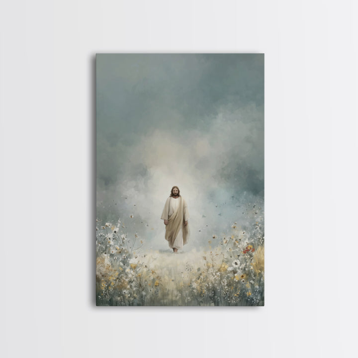 Heavenly Bloom – Framed Canvas Print – Christian Art Canvas – Jesus Painting – Subtle Christian Art – Christian Wall Art – Christian Gift I