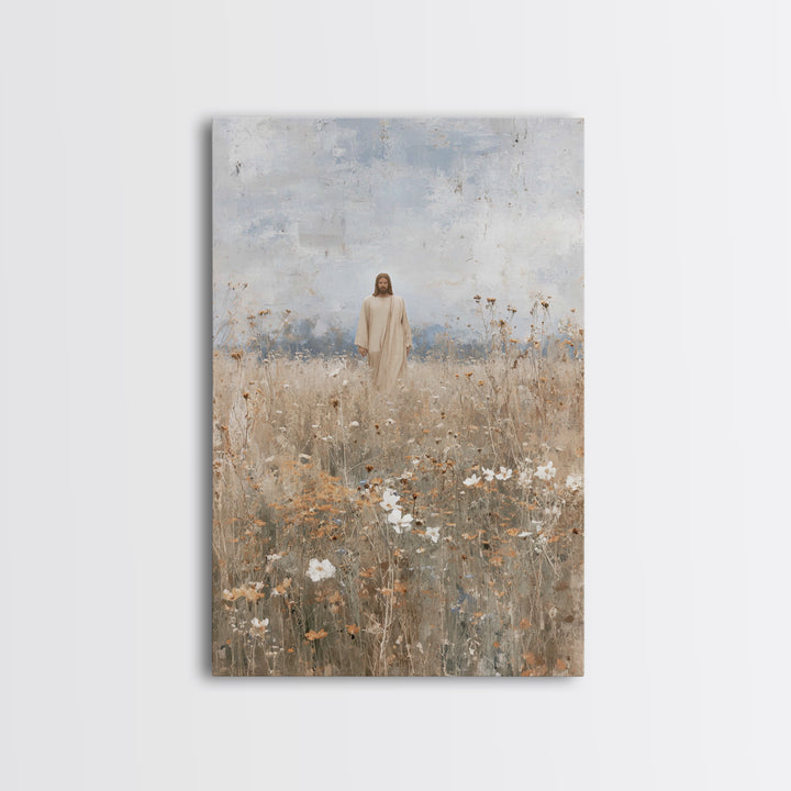 Desert Moon Walk | Framed Canvas Print | Jesus Painting | Christian Wall Art | Moody Christian Art | Christian Art Canvas | Christian Chris