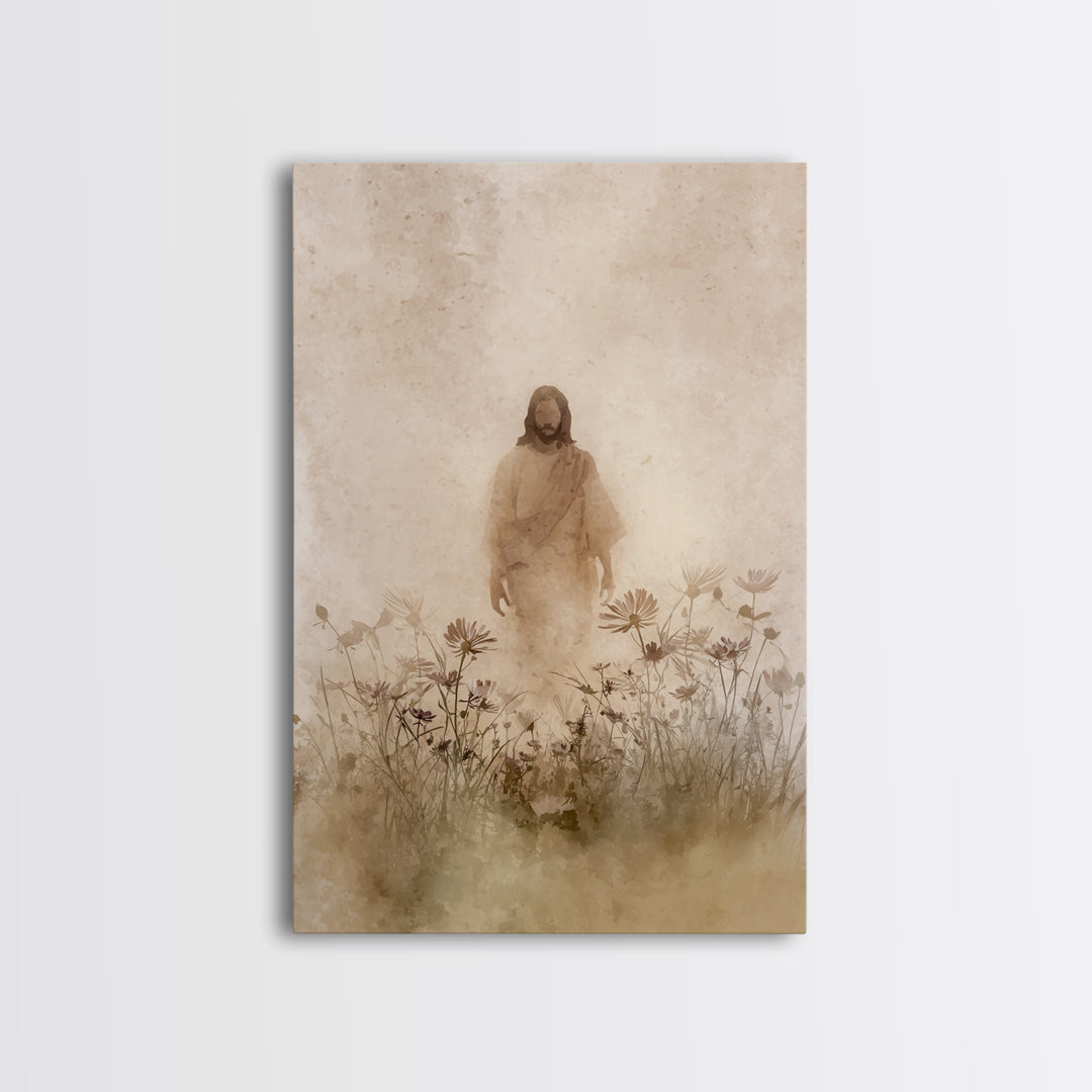 Wilderness Promise, Framed Canvas Print, Christian Wall Art, Jesus Canvas Art, Modern Christian Art, Christian Decor, Christian Art Print