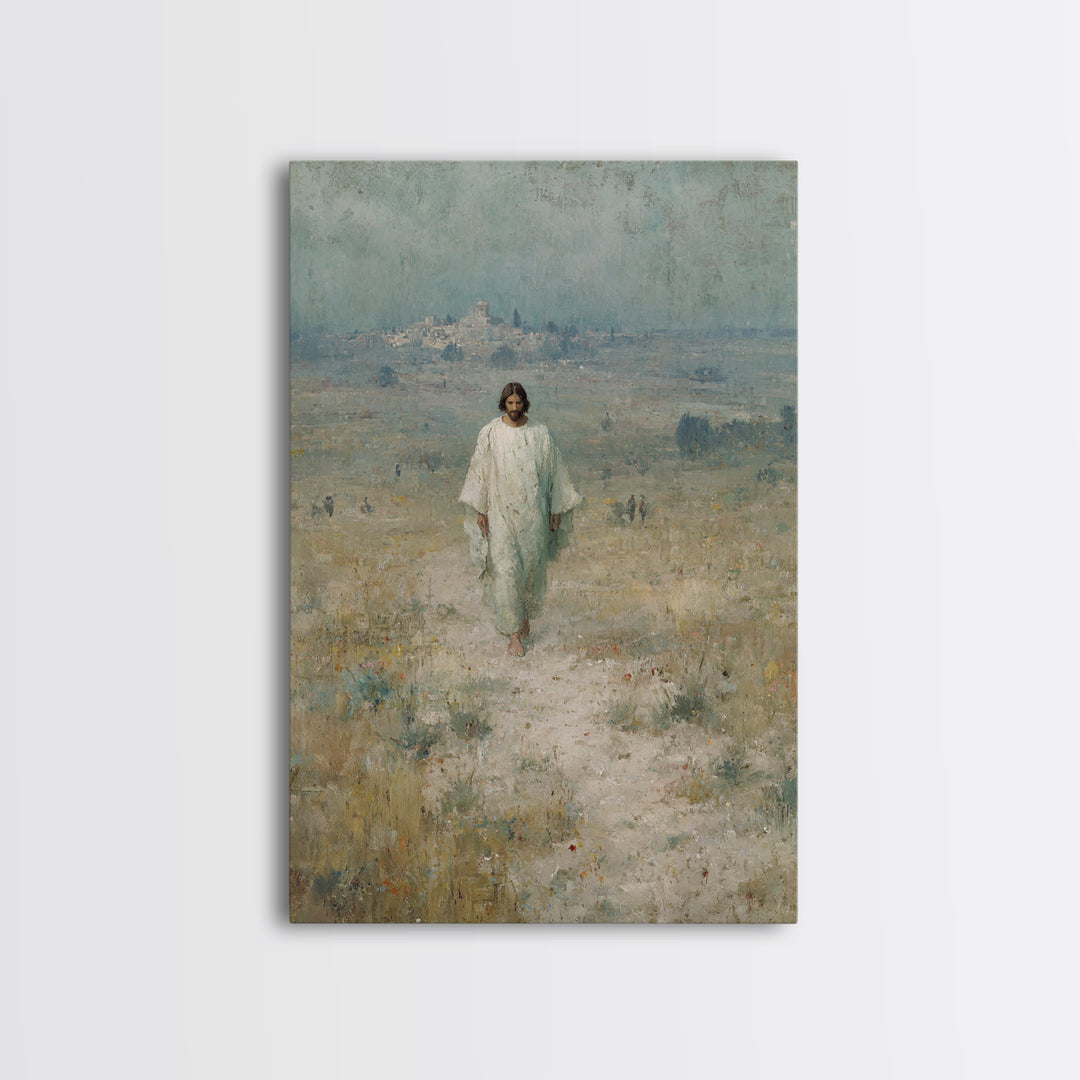 Desert Hope, Framed Canvas Print, Christian Art Canvas, Jesus Painting, Christian Wall Art, Modern Christian Art, Christian Gift, Christmas