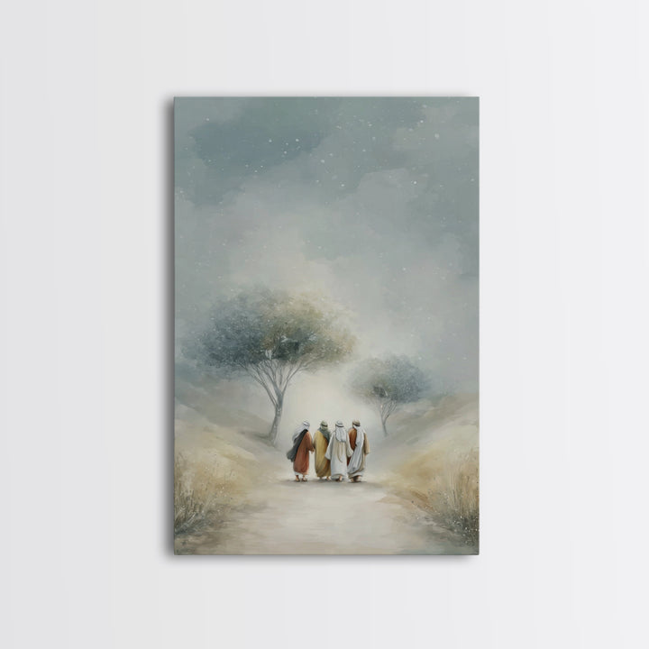 Guided By Light | Framed Canvas Print | Christian Wall Art | Christian Art Canvas | Christian Painting | Christian Gift | Modern Christian