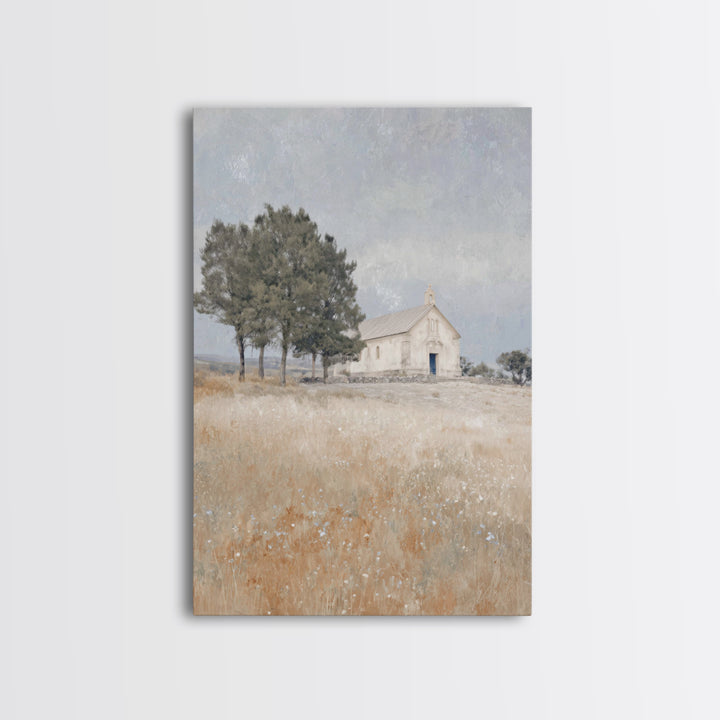 Hillside Sanctuary – Framed Canvas Print – Christian Wall Art – Christian Art Canvas – Subtle Christian Art – Christian Art Print