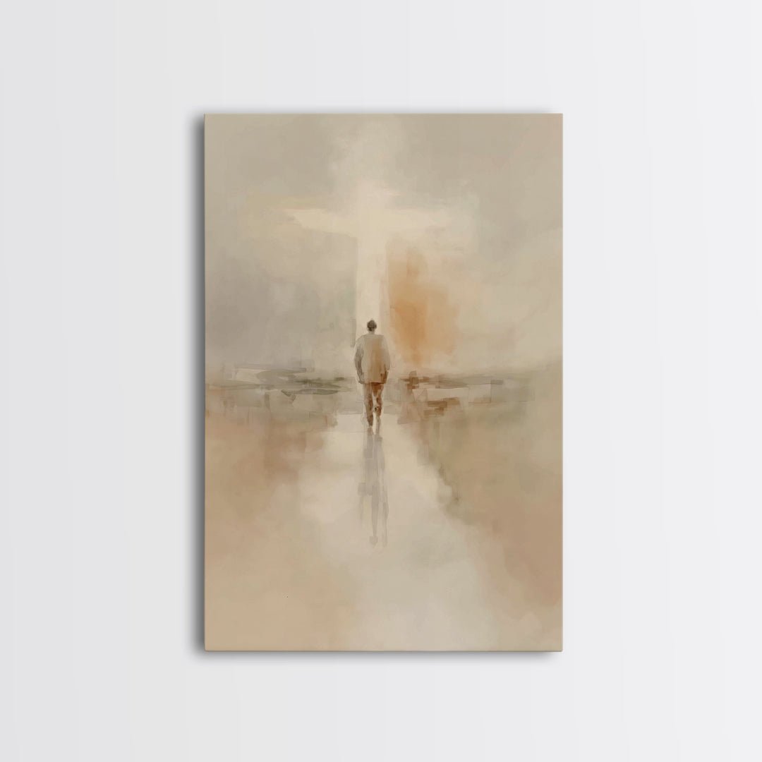 Path Of Faith – Framed Canvas Print – Christian Art Canvas – Christian Wall Art – Christian Painting – Modern Christian Art
