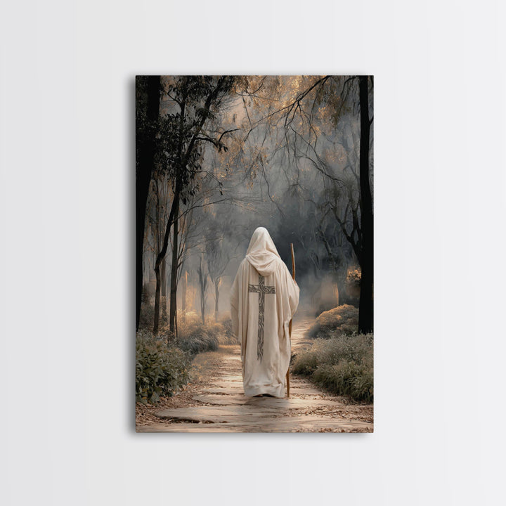 Shepherd’s Walk – Framed Canvas Print – Christian Wall Art – Christian Art Canvas – Christian Painting – Christian Decor