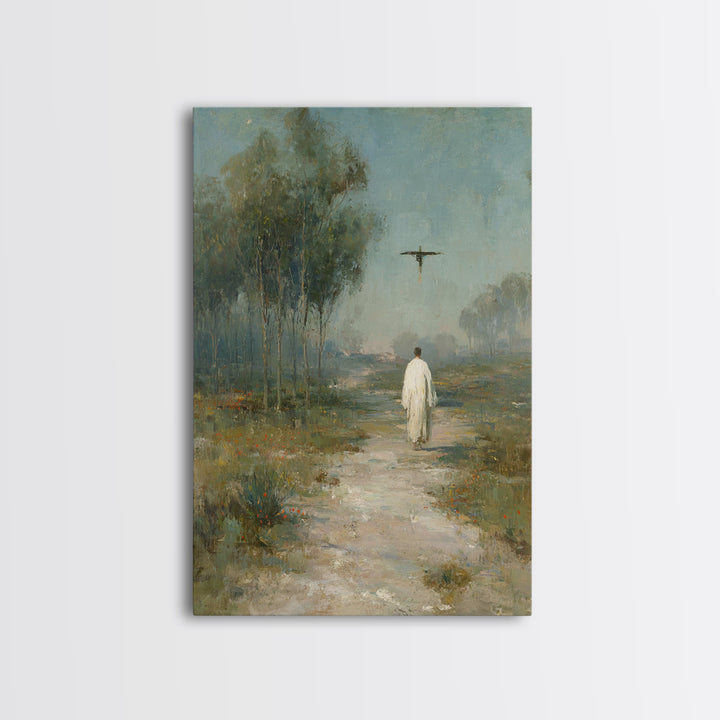 Crossroad Calling – Framed Canvas Print – Christian Art Canvas – Christian Wall Art – Christian Painting – Unique Christian Art