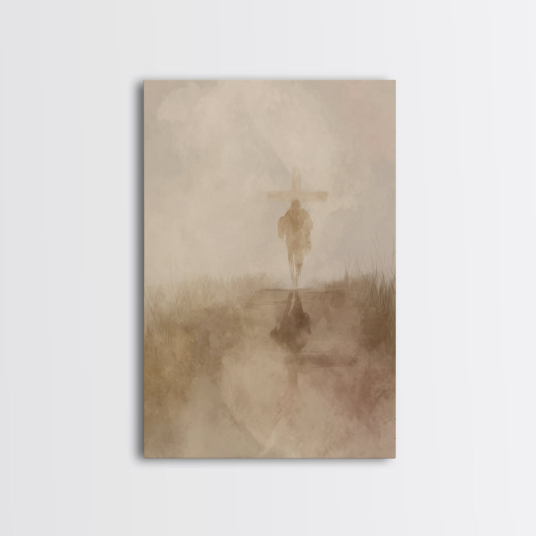 Burden Of Love – Framed Canvas Print – Christian Wall Art – Christian Art Canvas – Christian Painting – Christian Art Print