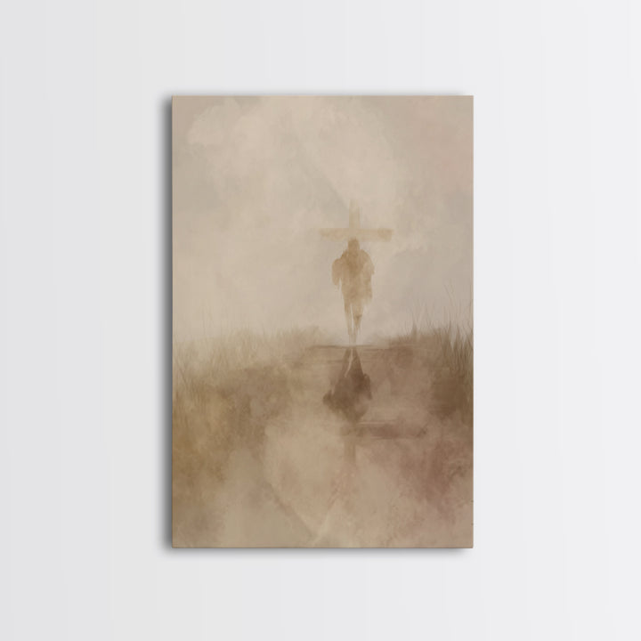 Burden Of Love – Framed Canvas Print – Christian Wall Art – Christian Art Canvas – Christian Painting – Christian Art Print