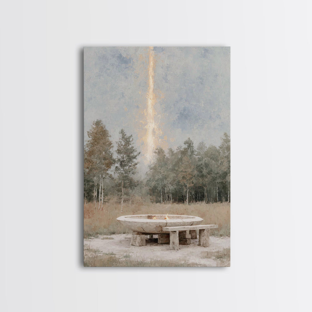 Forest Altar Light – Framed Canvas Print – Christian Art Canvas – Christian Wall Art – Christian Art Print – Christmas Art