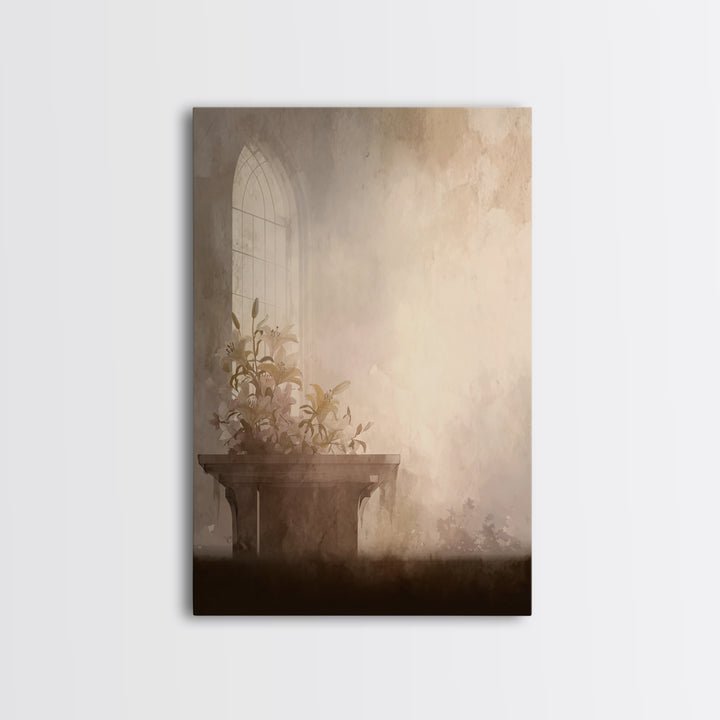 Quiet Chapel Grace – Framed Canvas Print – Christian Art Canvas – Christian Wall Art – Vintage Christian Art – Christian Painting – Christi
