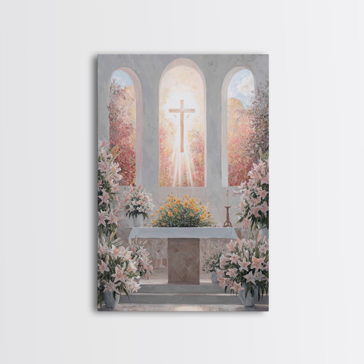 Stillness Of Light – Framed Canvas Print – Christian Wall Art – Christian Art Canvas – Subtle Christian Art – Christian Christmas Art – Chr