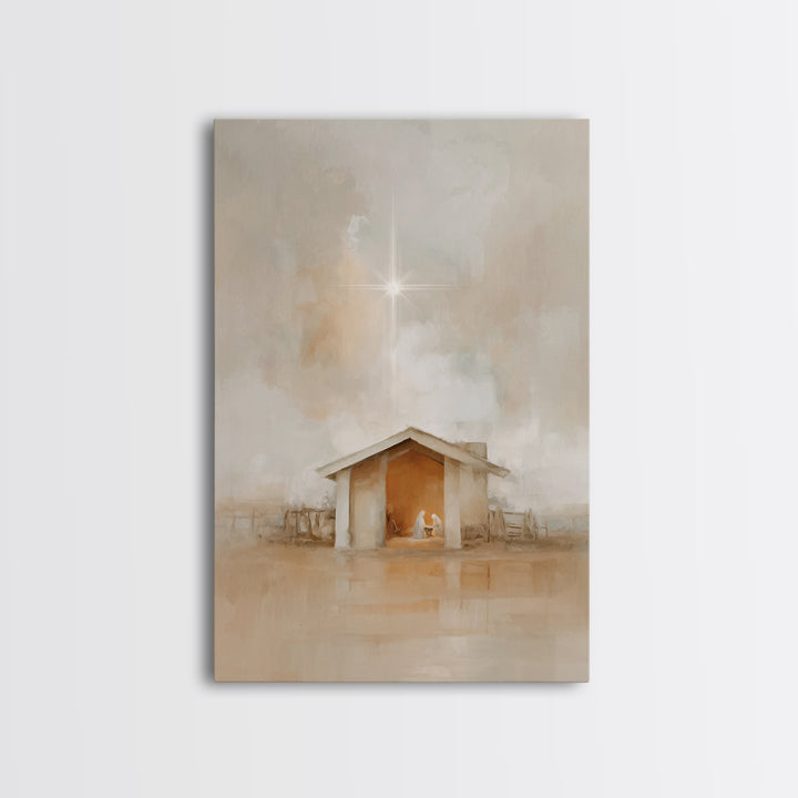 Star of Peace – Framed Canvas Print – Christian Wall Art – Christmas Art Prints – Jesus Christmas Art – Christian Art Canvas – Christian Gi