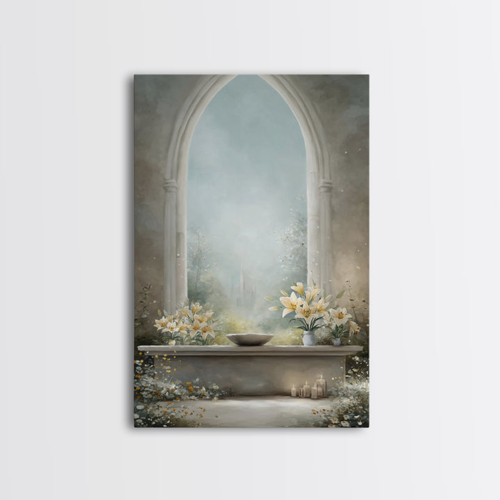 Easter Blooming Hope – Framed Canvas Print – Christian Wall Art – Christian Art Canvas – Christian Decor – Christian Painting – Christian G