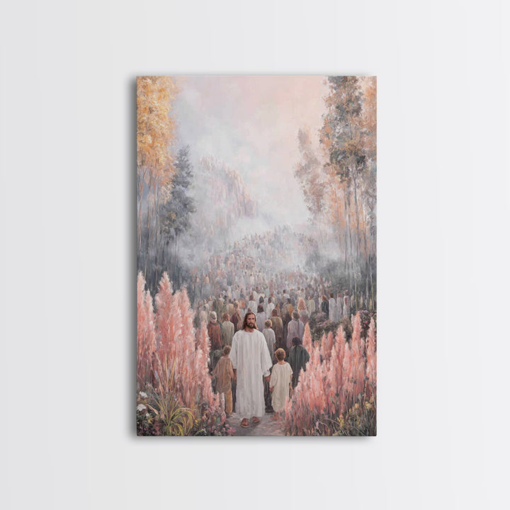 Path Of Light – Framed Canvas Print – Christian Wall Art – Jesus Painting – Christian Art Canvas – Christian Christmas Art – Christian Deco