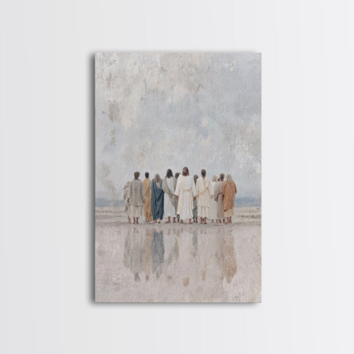 Morning Discipleship | Framed Canvas Print | Christian Art Canvas | Jesus Painting | Christian Wall Art | Christian Gift Ideas | Christian