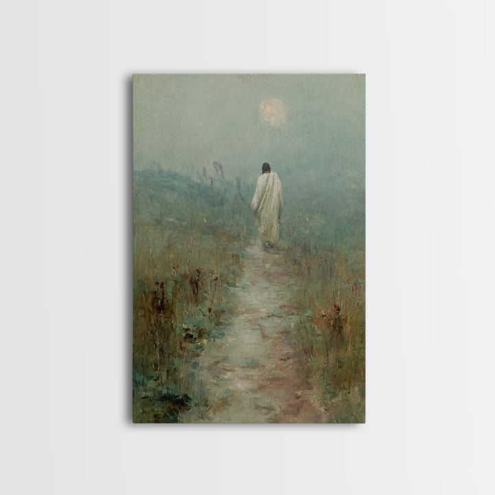 Silent Journey – Framed Canvas Print – Christian Wall Art – Christian Art Canvas – Jesus Painting – Vintage Christian Art – Christian Gift
