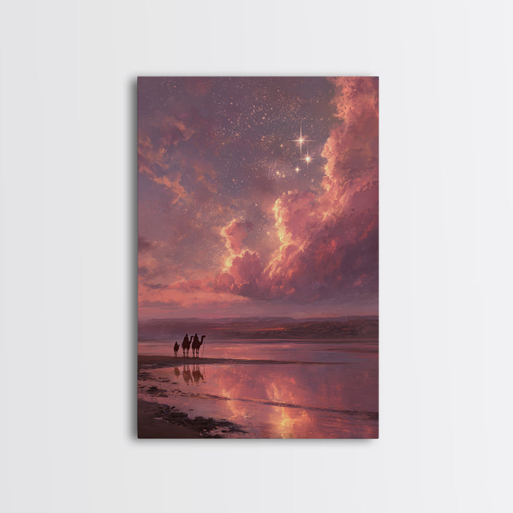 Star of Dawn | Framed Canvas Print | Christian Christmas Art | Christian Art Canvas | Christmas Wall Art | Christian Gift Ideas | Moody Chr