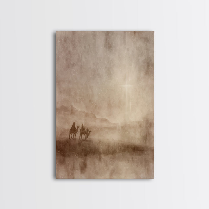 Pilgrims of Light | Framed Canvas Print | Christian Art Canvas | Christmas Art Prints | Christian Christmas Art | Christian Wall Art | Chri
