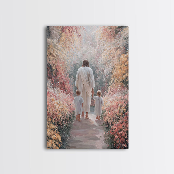 Walk Of Faith | Framed Canvas Print | Christian Art | Jesus Painting | Christian Art Canvas | Christian Decor | Christian Christmas Art