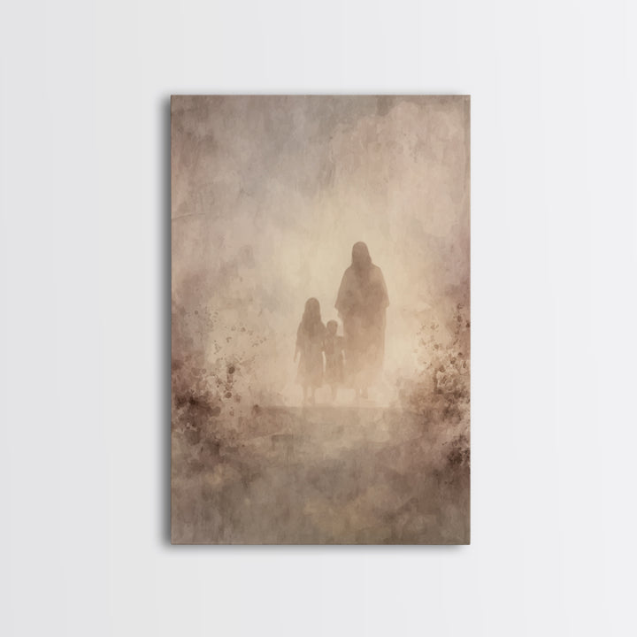 Blessed Companions , Framed Canvas Print, Christian Wall Art, Christian Art Canvas, Jesus Painting, Christian Art, Modern Christian Art