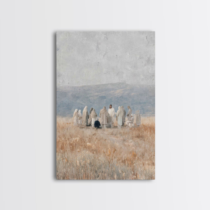 Gathering In Grace – Framed Canvas Print – Christian Wall Art – Christian Art Canvas – Jesus Painting – Christian Art – Christian Decor