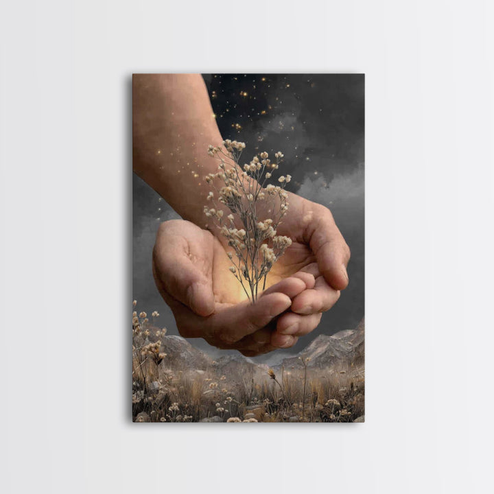 Bloom Of Mercy – Framed Canvas Print – Christian Art Canvas – Christian Wall Art – Modern Christian Art – Christian Gift Ideas – Jesus Art