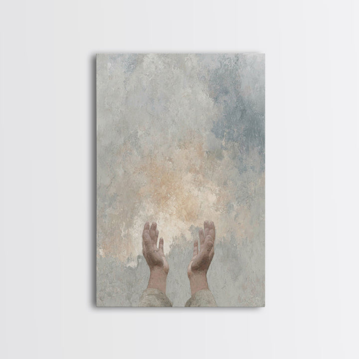 Hands Of Prayer – Framed Canvas Print – Christian Art Canvas – Christian Wall Art – Subtle Christian Art – Christian Gift – Christian Art P