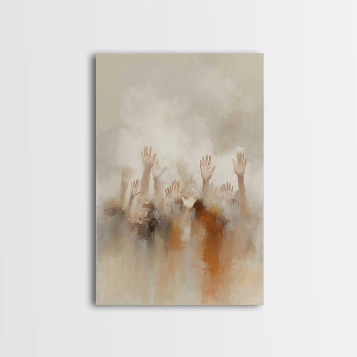 Clouds Of Praise – Framed Canvas Print – Christian Wall Art – Christian Art Canvas – Christian Gift – Modern Christian Art – Large Christia