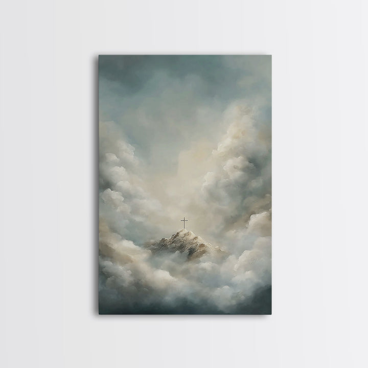 Sacred Silence – Framed Canvas Print – Christian Wall Art – Minimalist Christian Art – Subtle Christian Art – Christian Art Prints – Christ