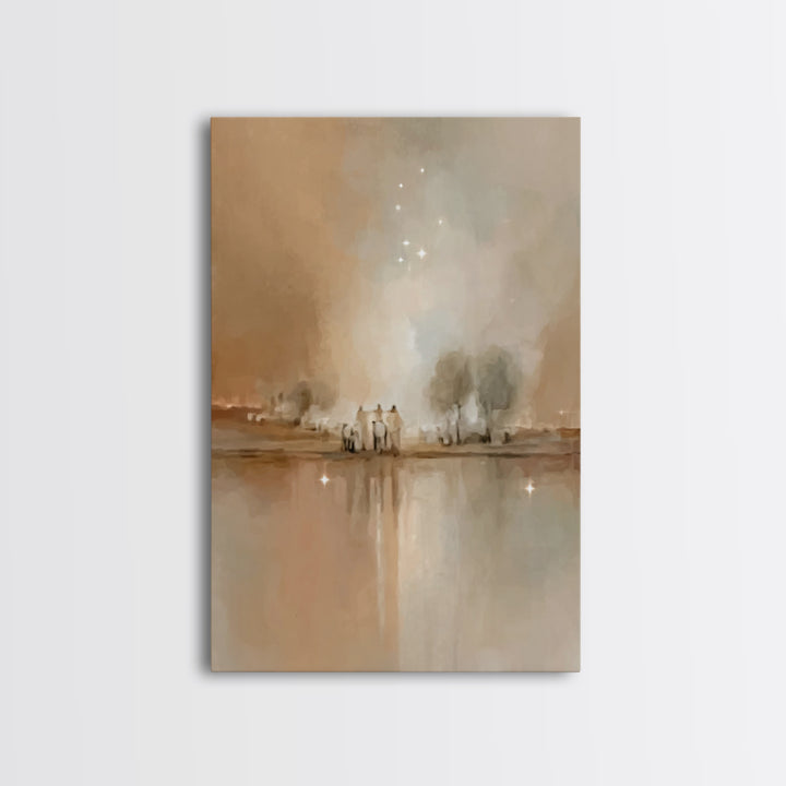Starry Journey – Framed Canvas Print – Christian Wall Art – Christian Art Canvas – Christmas Art – Christian Christmas Decor – Christian Ar
