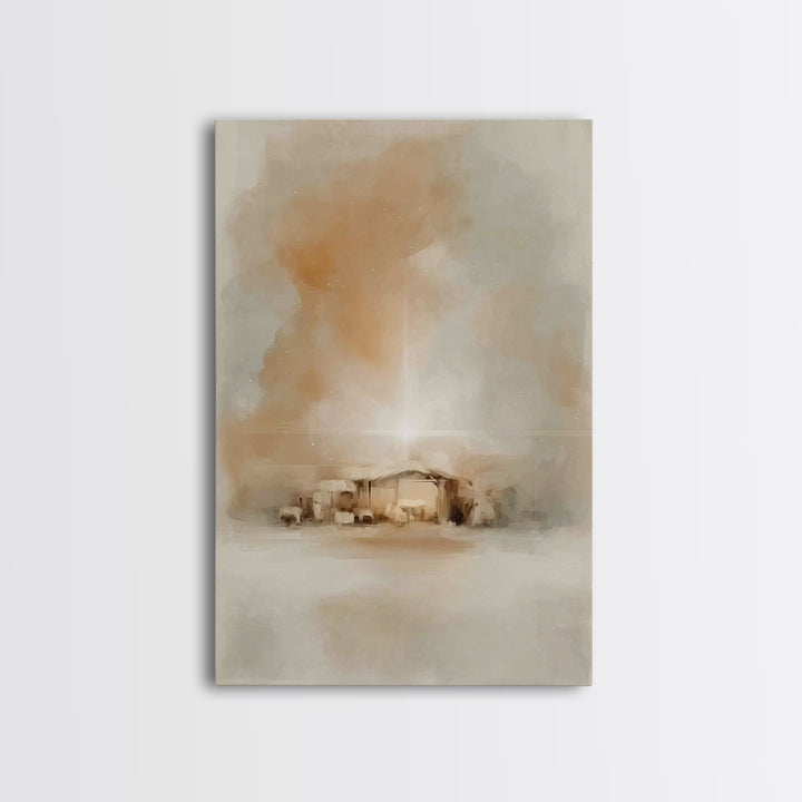 Bethlehem Wonder Sky – Framed Canvas Print – Christian Wall Art – Christmas Art – Christian Art Canvas – Christian Decor – Jesus Art