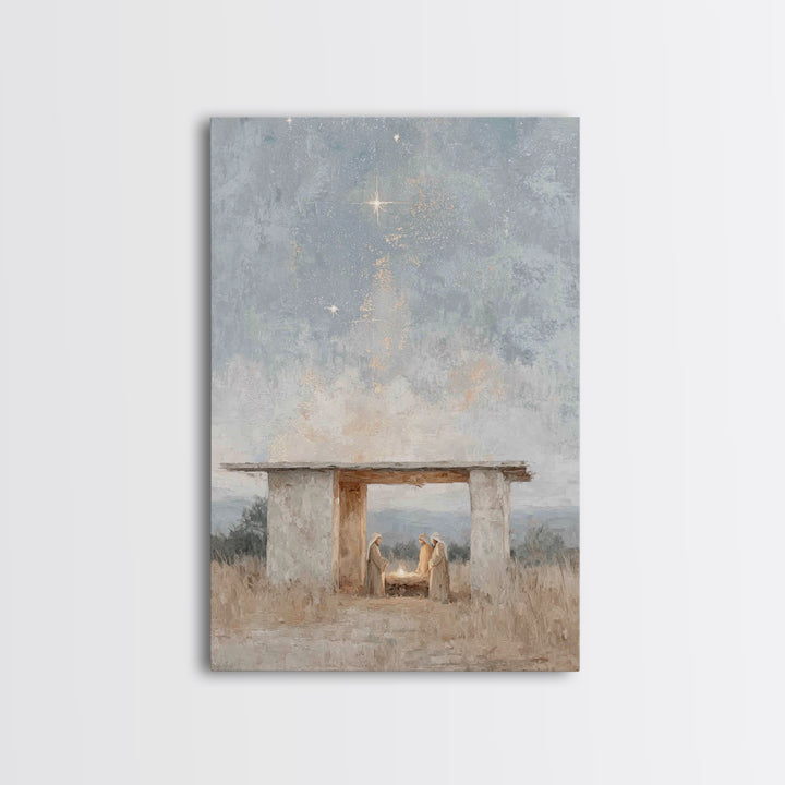 Shelter of Peace – Framed Canvas Print – Christian Decor – Jesus Art – Christian Art Canvas – Christmas Art – Christian Wall Art
