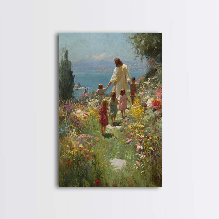 Summer Of Grace – Framed Canvas Print – Christian Art Canvas – Christian Art – Christian Wall Art – Jesus Painting – Christian Decor