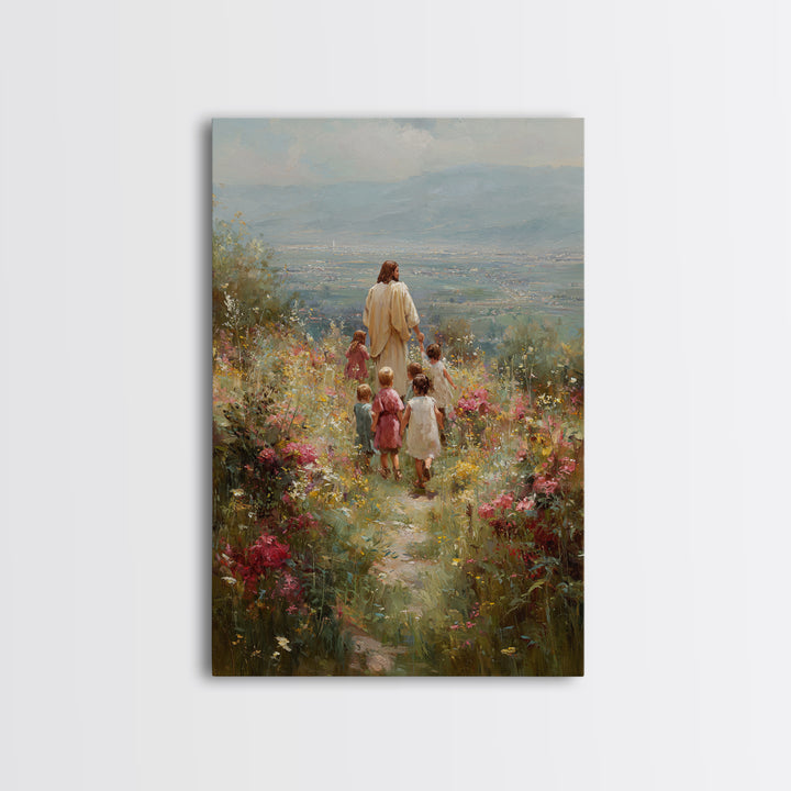 Morning In Faith – Framed Canvas Print – Jesus Painting – Christian Art Canvas – Christian Wall Art – Christian Decor – Christian Art