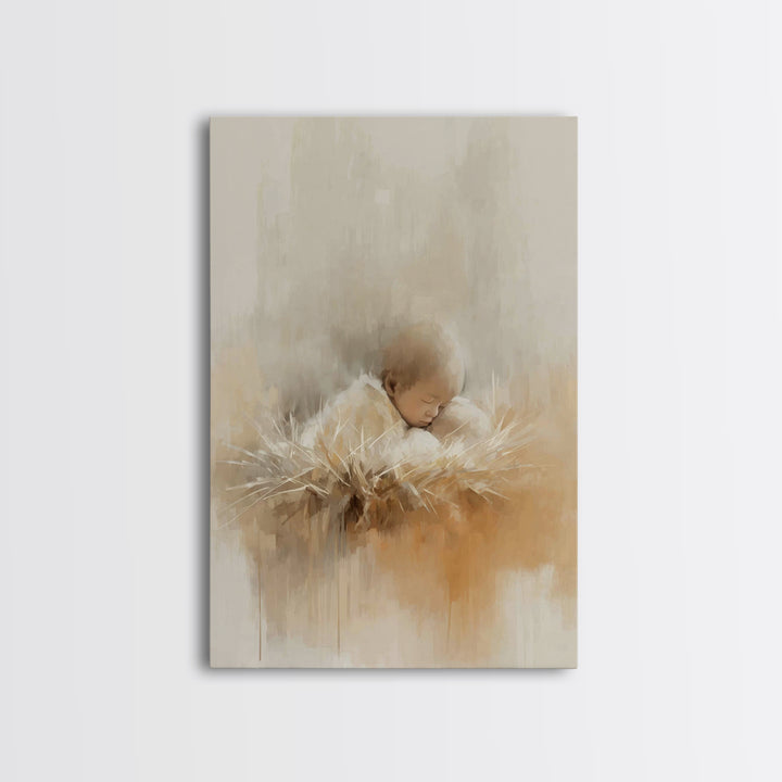 Pastoral Shepherd Calm | Framed Canvas Print | Christian Art Canvas | Christian Wall Art | Jesus Painting | Christian Christmas Art | Chris