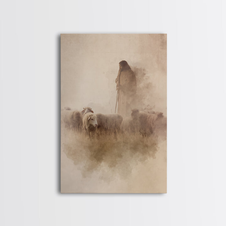 Dust Of Mercy, Framed Canvas Print, Christian Wall Art, Christian Art Print, Jesus Painting Canvas, Subtle Christian Art, Christian Christm