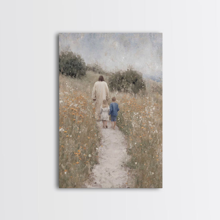 Garden Of Promise – Framed Canvas Print – Christian Wall Art – Christian Art Canvas – Jesus Painting – Modern Christian Art – Christian Gif