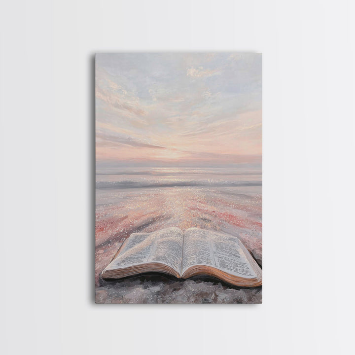 Sunrise Scripture – Framed Canvas Print – Christian Wall Art – Christian Art Canvas – Christian Art Print – Modern Christian Art – Christia