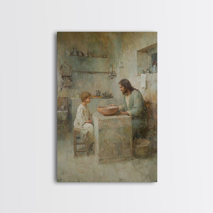 Warm Instruction – Framed Canvas Print – Christian Wall Art – Christian Art Canvas – Jesus Painting – Moody Christian Art – Christian Decor