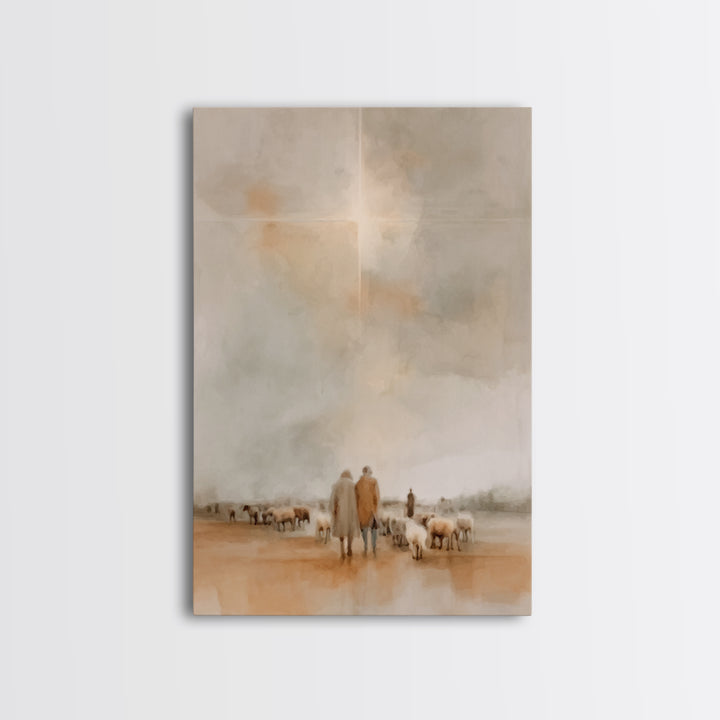 Star Of Hope | Framed Canvas Print | Christian Art Canvas | Christmas Wall Art | Modern Christian Art | Christian Christmas Art
