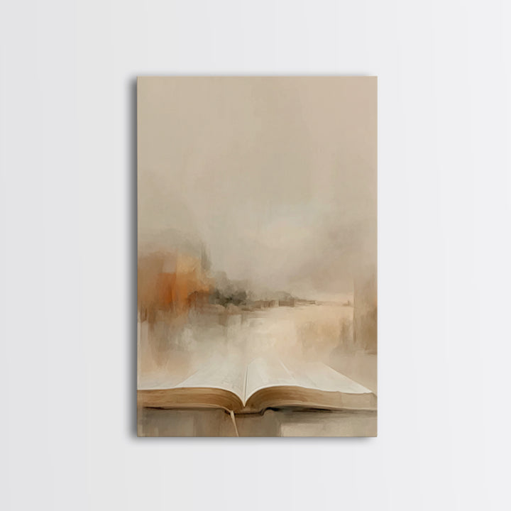 Bible Of Peace – Framed Canvas Print – Christian Wall Art – Christian Art Canvas – Christian Art Painting – Minimalist Christian Art – Chri