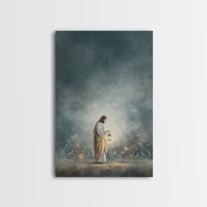 Light Of Mercy – Framed Canvas Print – Christian Wall Art – Jesus Painting – Christian Art Canvas – Modern Christian Art – Christian Christ