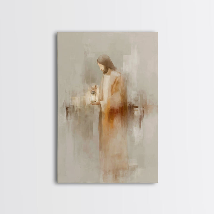 Radiant Mercy – Framed Canvas Print – Christian Wall Art – Jesus Painting – Christian Art Canvas – Modern Christian Art – Christian Christm